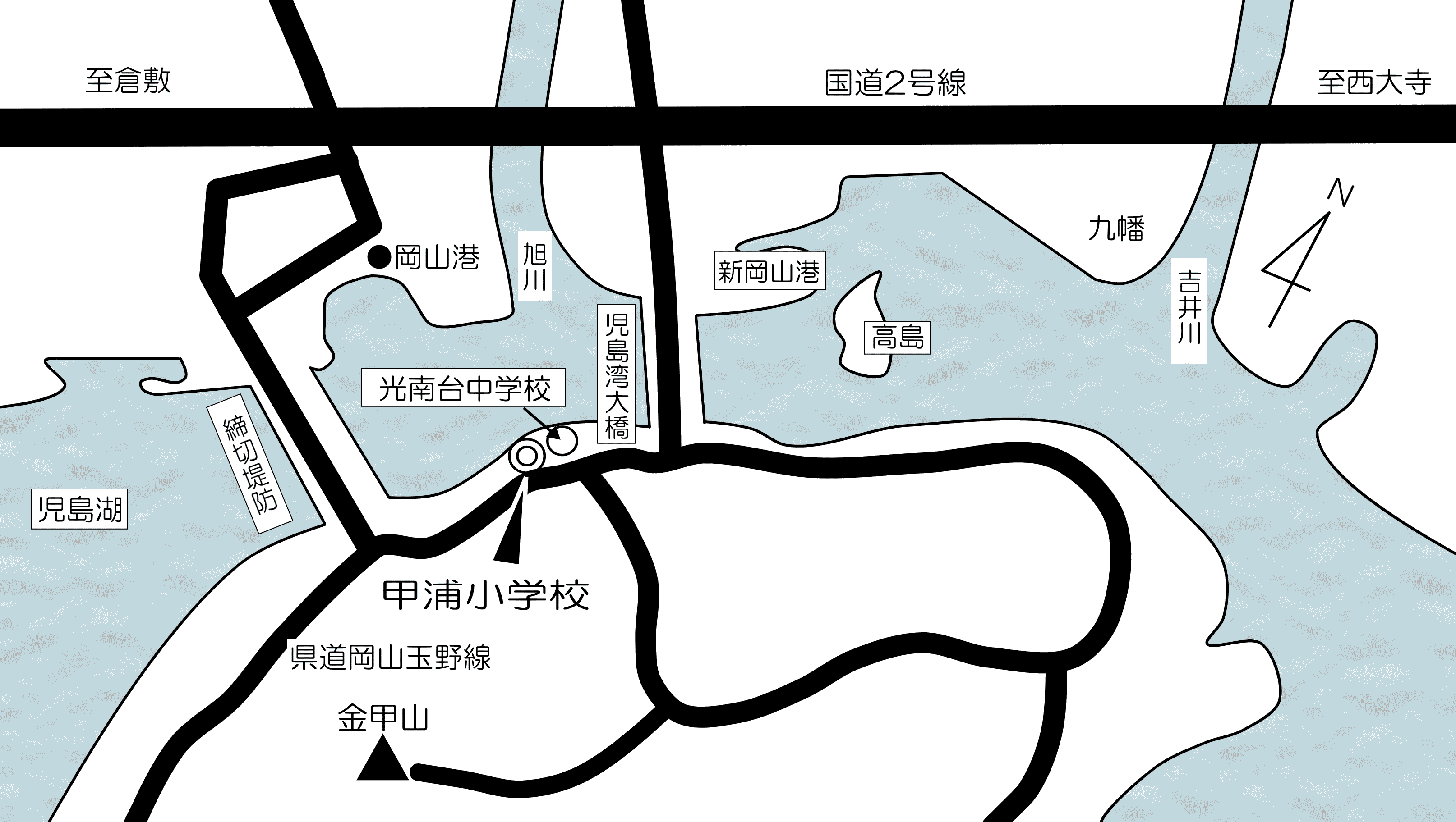 甲浦小学校周辺地図